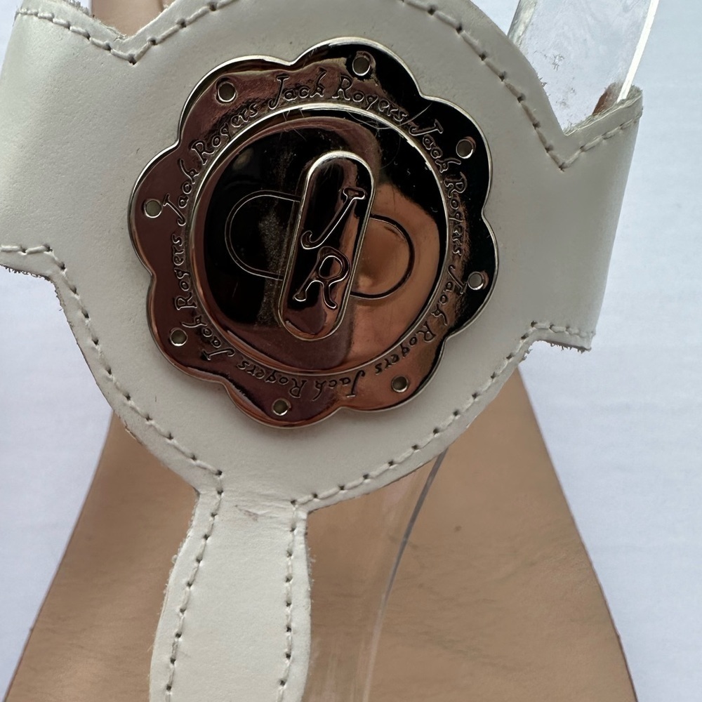 Jack Rogers White Larissa Flip Flop Thong Sandals Size 8.5 M - Picture 9 of 10